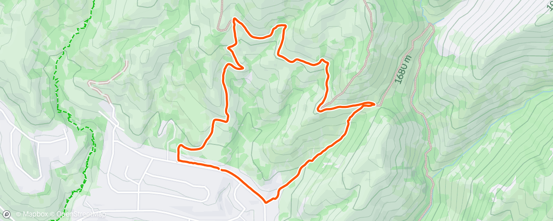 Map of the activity, Tomahawk Trail