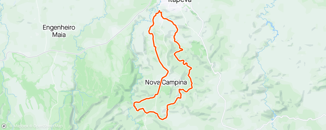 Mapa de la actividad, Pedalada de mountain bike matinal