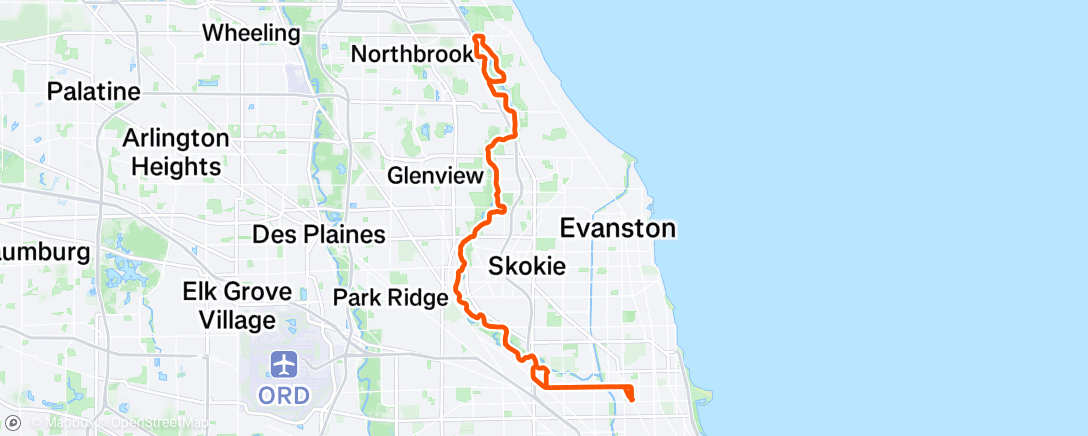 Map of the activity, Afternoon Ride