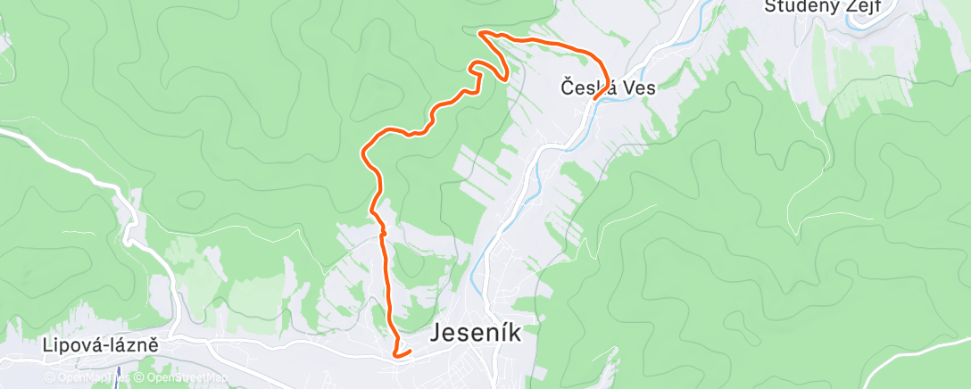 Map of the activity, Poslední puchýř 2025 ale bez puchýře