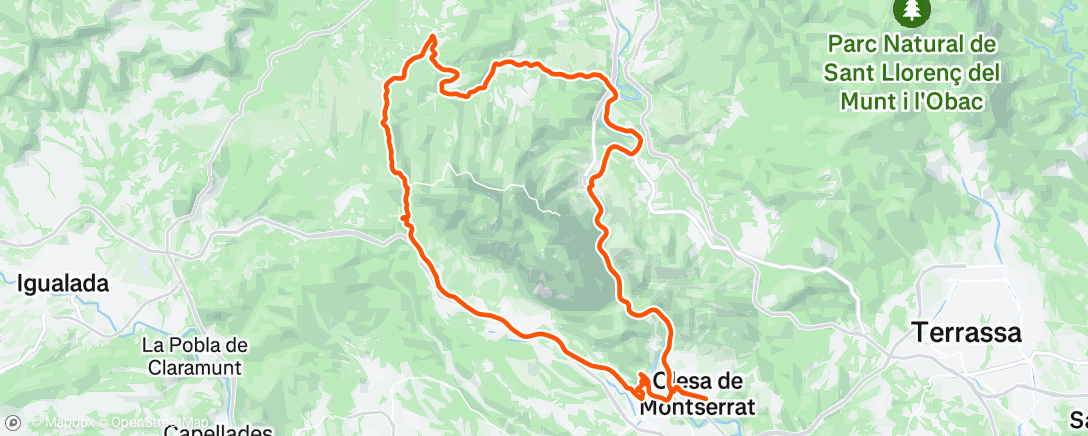 Map of the activity, Evening Ride