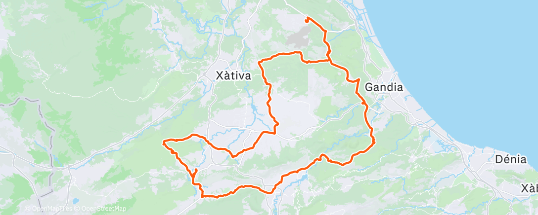 Map of the activity, Bicicleta por la mañana