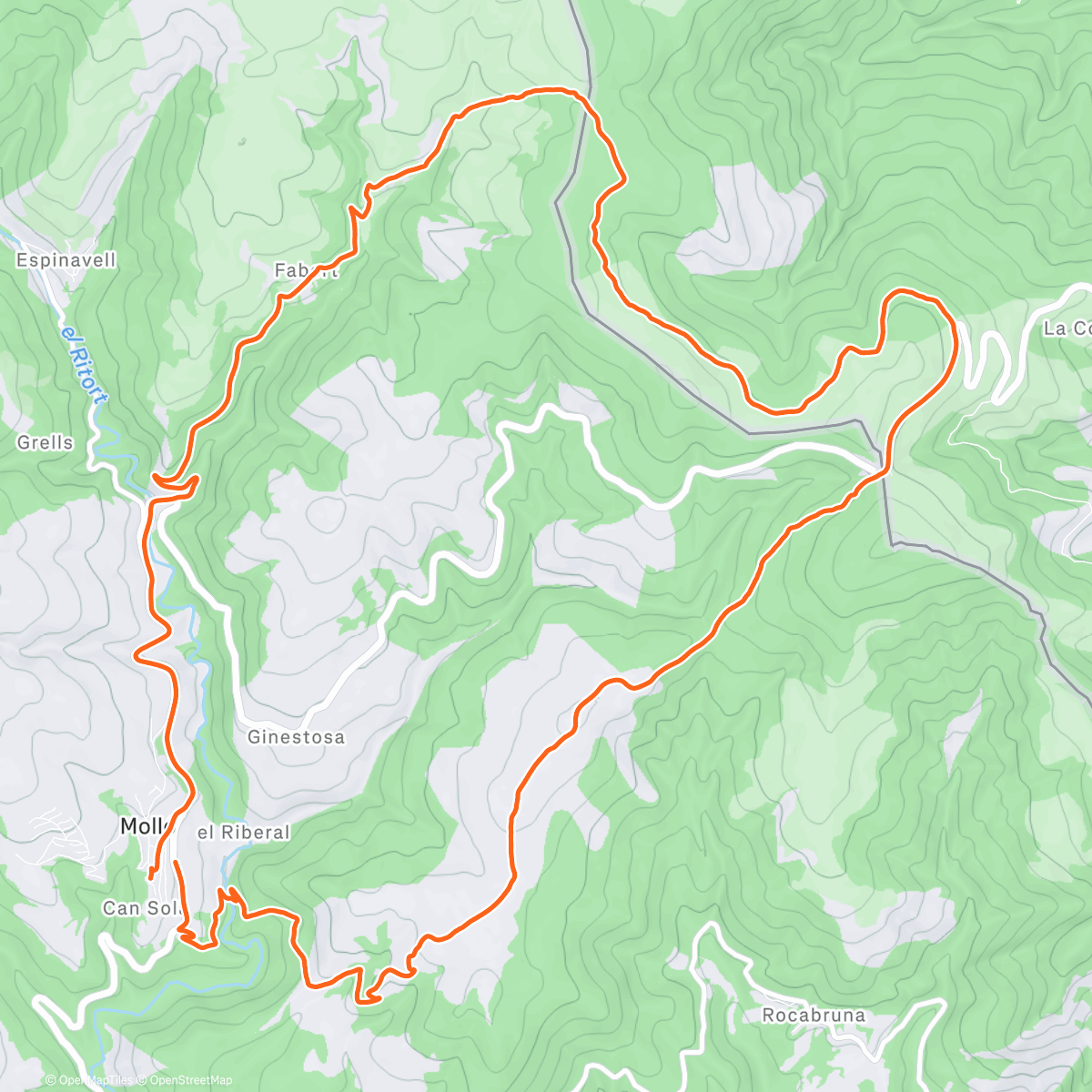 Map of the activity, Short track Coll d’Ares - Fabert