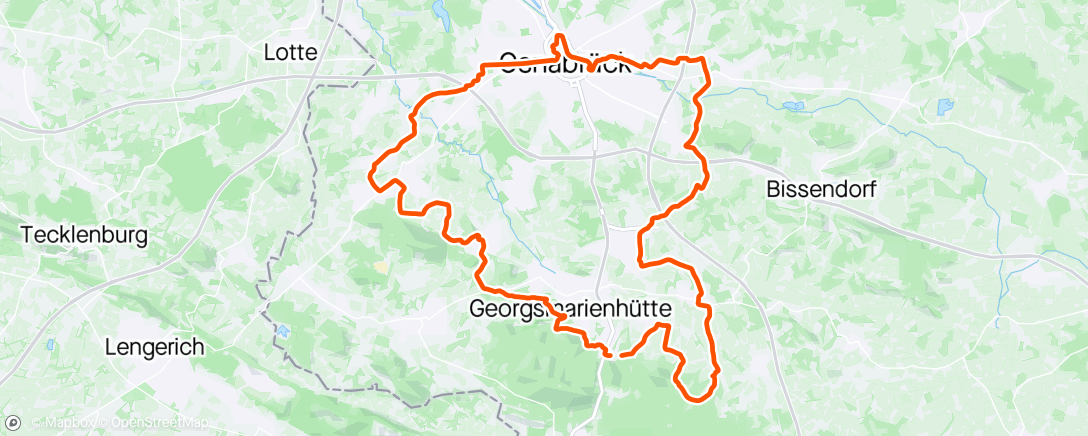 Kaart van de activiteit “Op MTB door Osnabrück en omgeving”