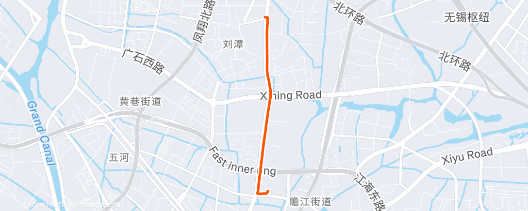 Map of the activity, Evening Run