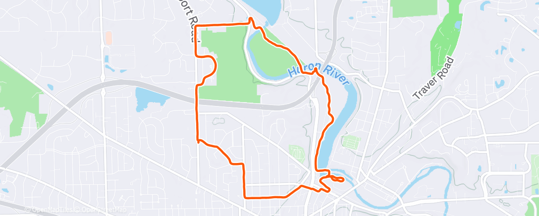 Map of the activity, Stout-standing GZ morning run 🍺