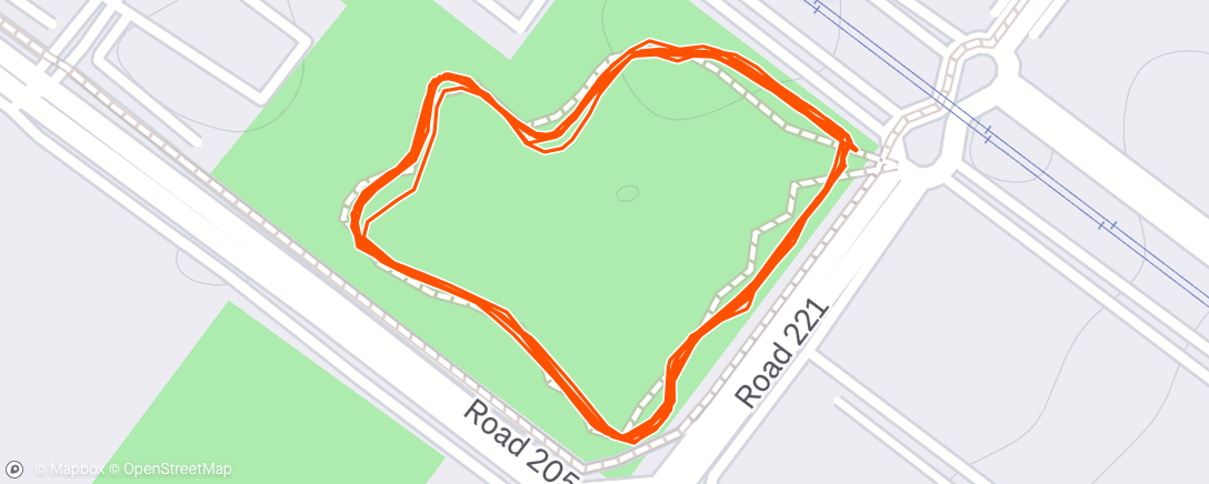 Map of the activity, Morning Run