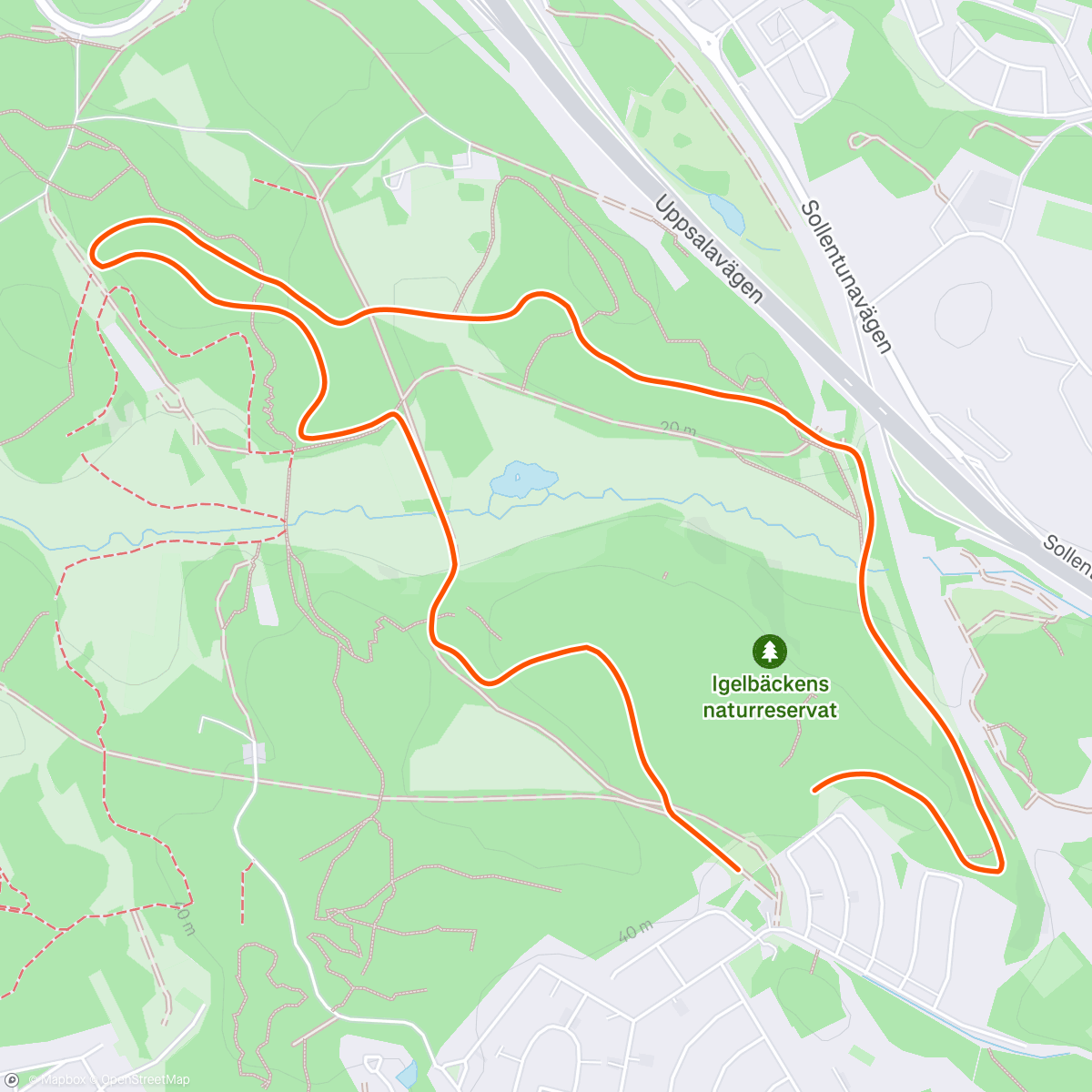 Map of the activity, Järvastads loppet