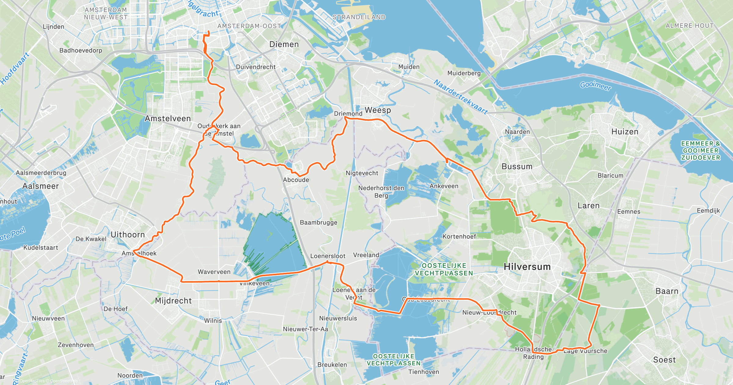 Map of the route