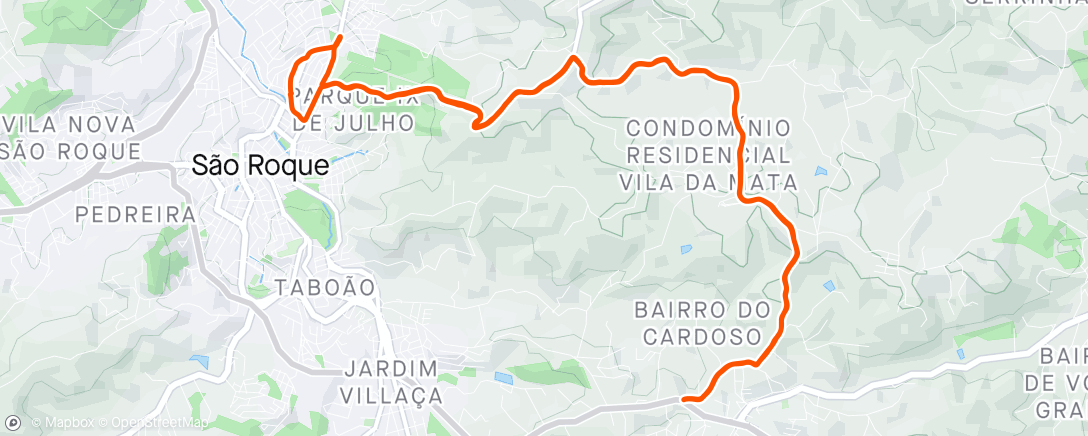 Map of the activity, Mata da câmara - Balanca