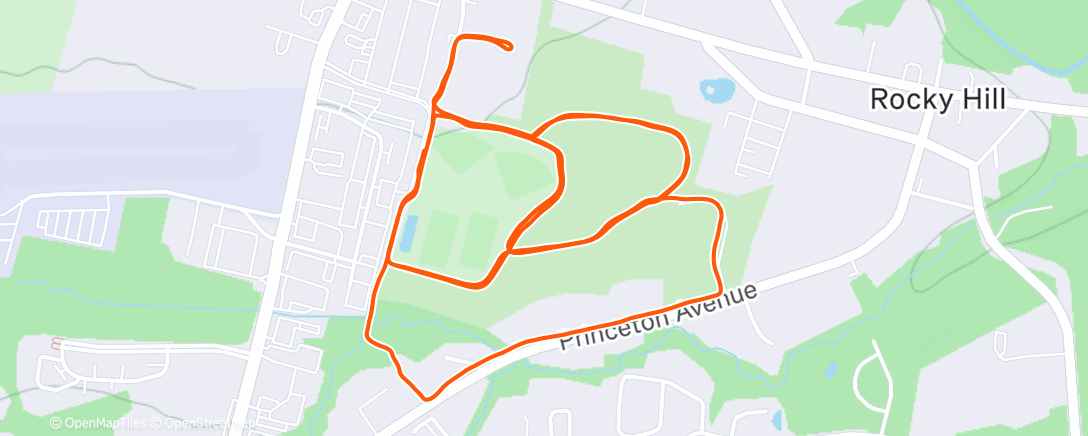 Map of the activity, Run from the gym
