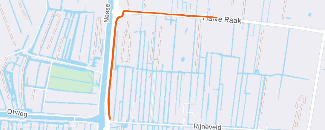 Map of the activity, Middagloop