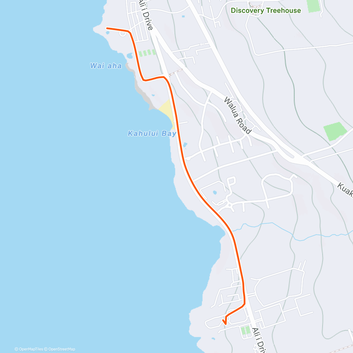 Map of the activity, Brent took Finn for a walk with his Fi Smart Collar Kailua-Kona, Hawaii ⛅