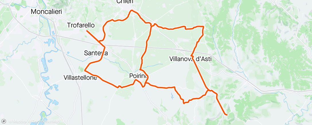 Map of the activity, Portando a spasso la bici