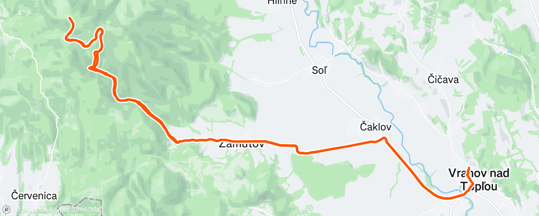 Map of the activity, Šimonka 1092m