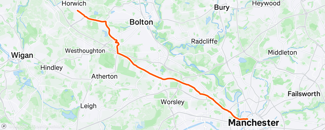 Map of the activity, Afternoon Ride