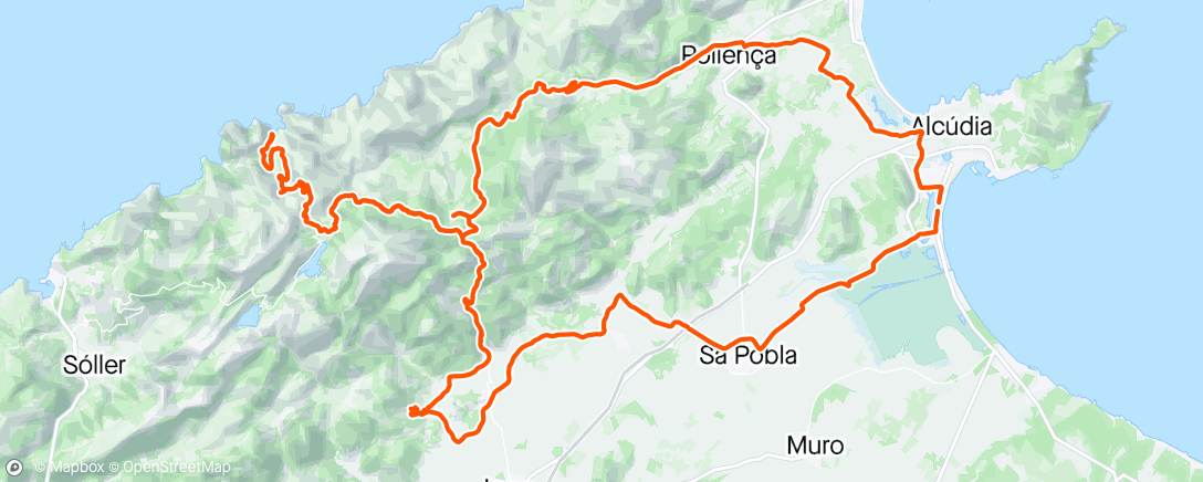 Map of the activity, Sa Calobra