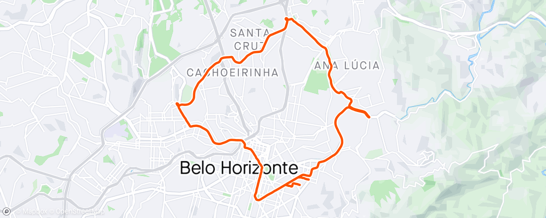 Map of the activity, Pedal da Madrinha Fake