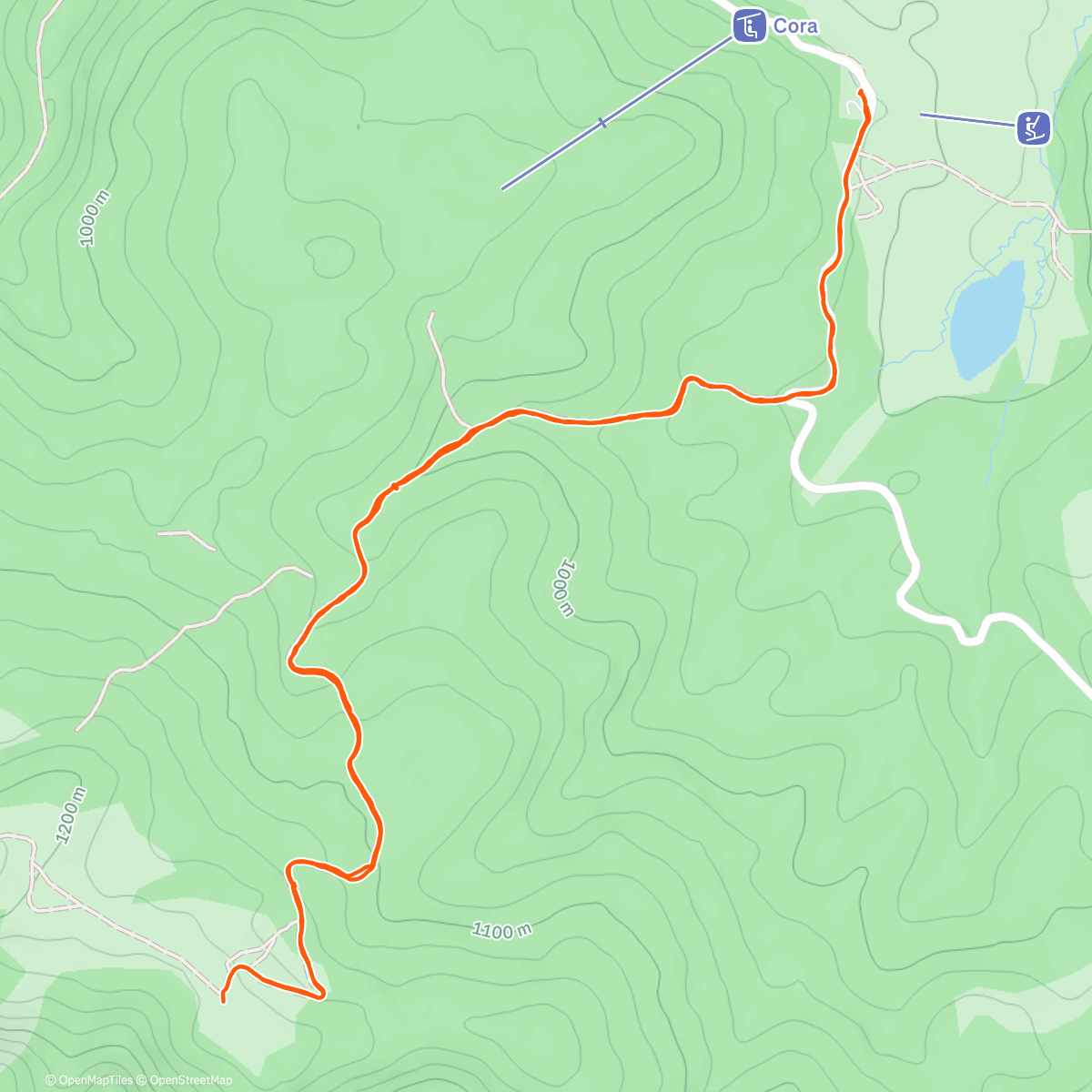 Map of the activity, Fekete forest