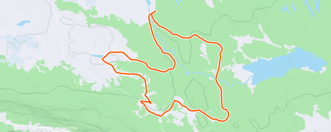 Карта физической активности (Østlyhovda og Stokksennvatnet runden)