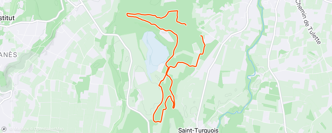 Map of the activity, Course à pied le matin