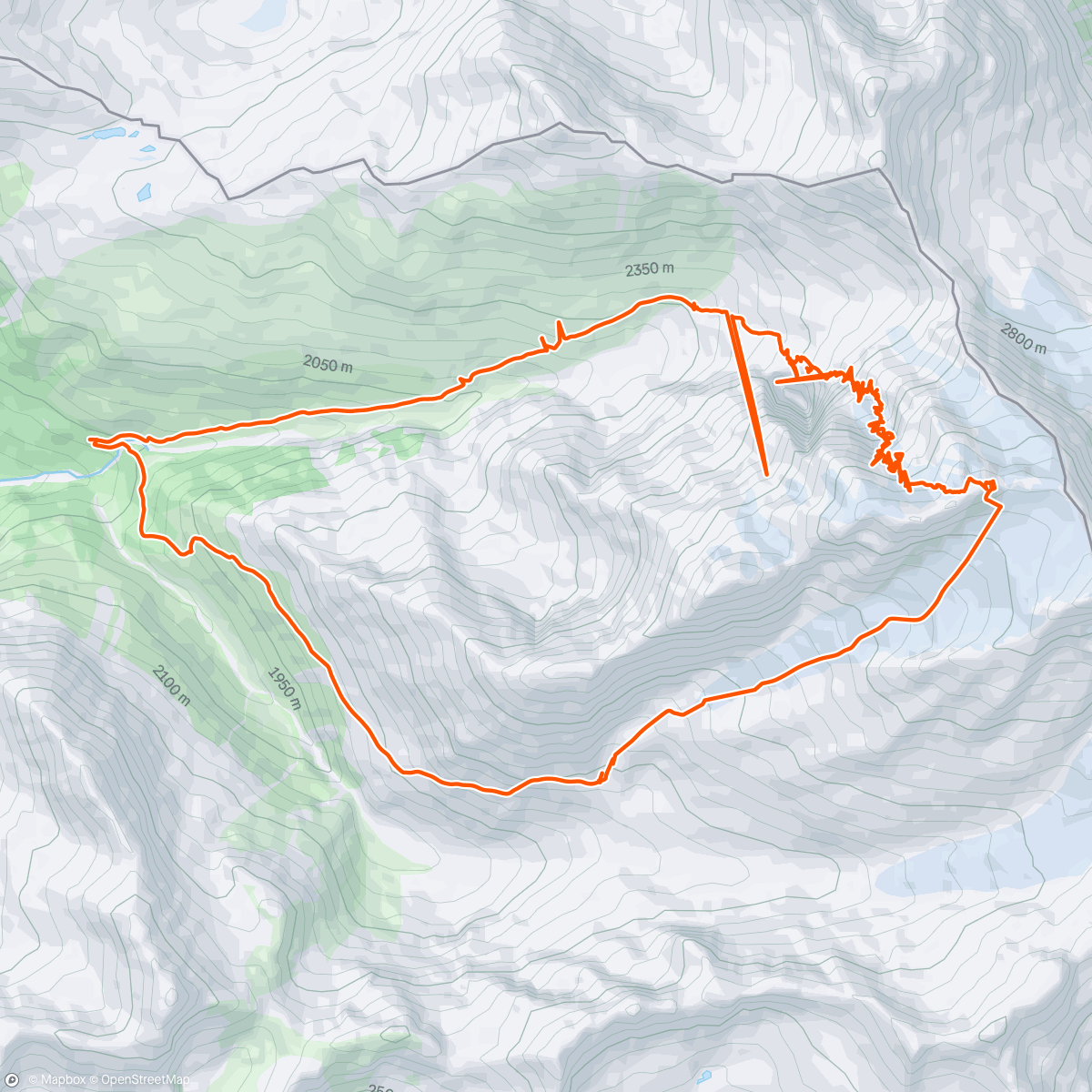 Map of the activity, Hochferner NW