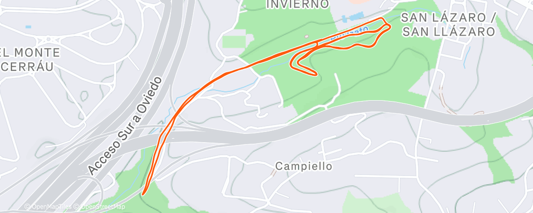 Map of the activity, Carrera a la hora del almuerzo
