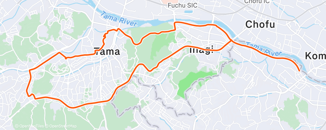 Map of the activity, 朝のライド