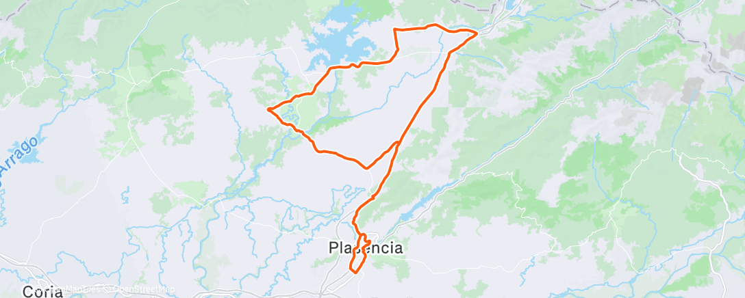 Map of the activity, Vuelta ciclista a la hora del almuerzo