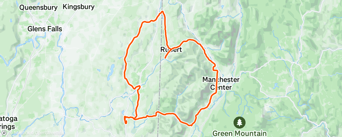 Map of the activity, Lunch Ride