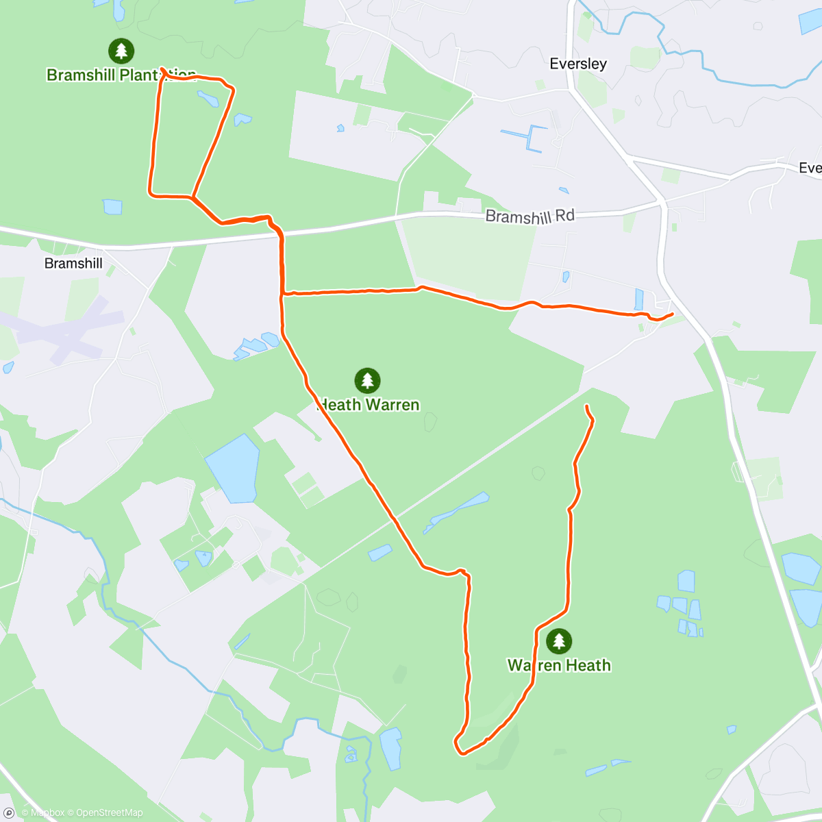 Map of the activity, Lunch Walk with Mel and Obi