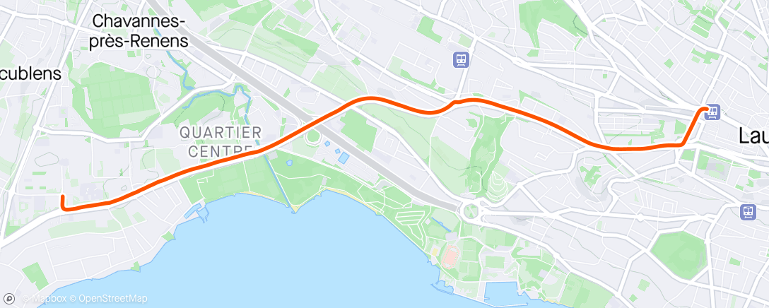 Map of the activity, EPFL Ride