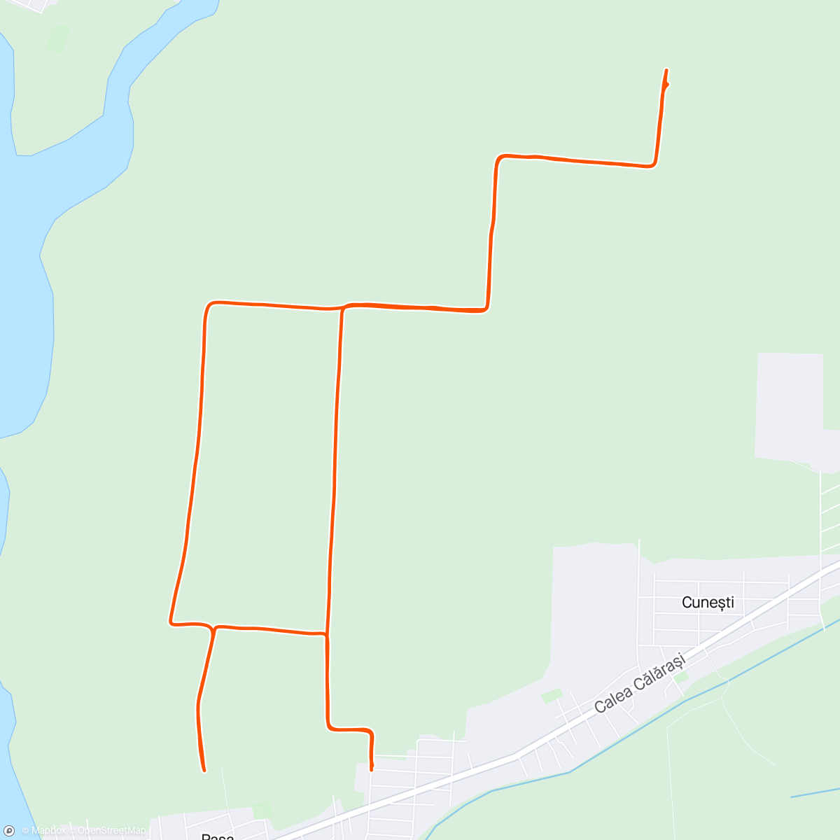 Map of the activity, Morning Progressive Trail Run