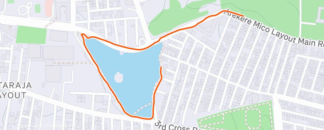 Map of the activity, Morning Run
