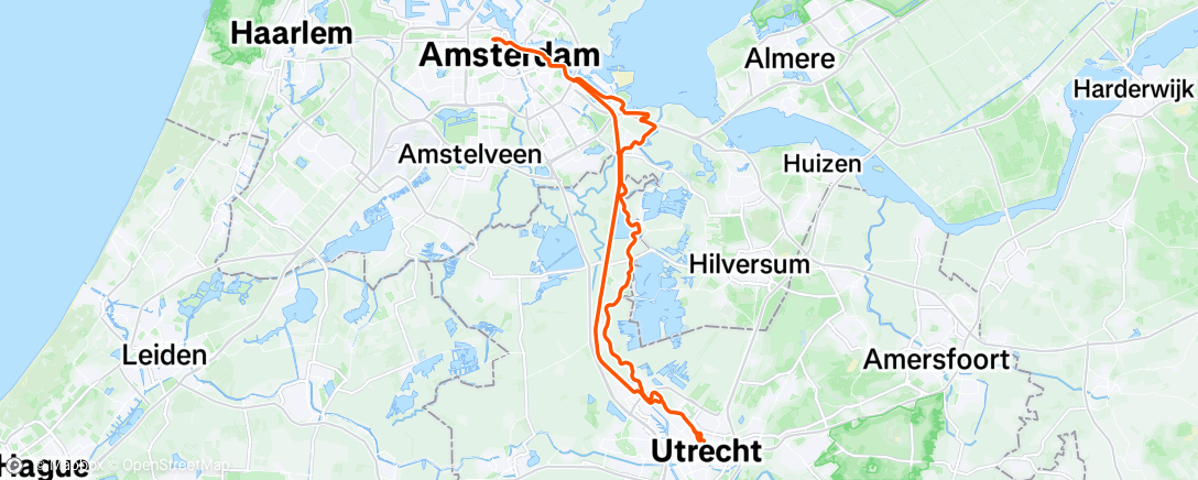 Map of the activity, ARK is recht, kronkel is Vecht