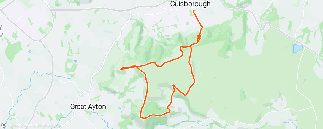Map of the activity, Guisborough Moors fell race