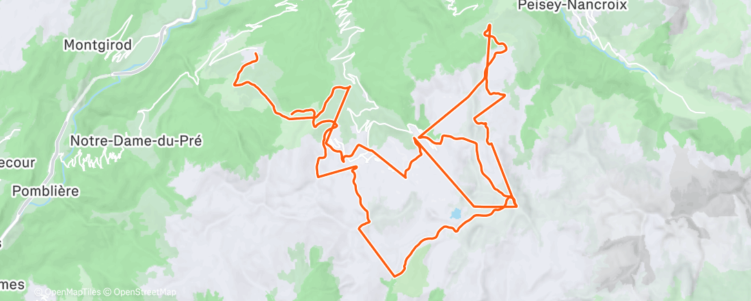 Map of the activity, Morning Alpine Ski