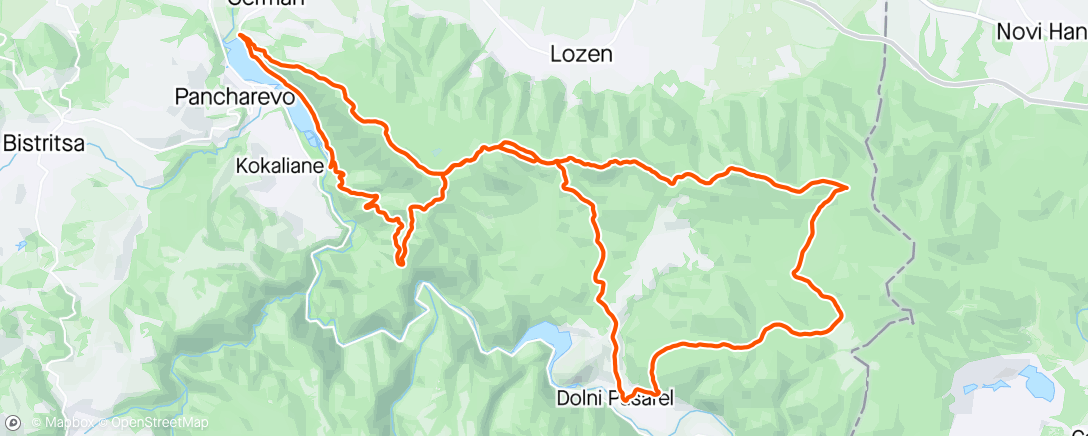 Map of the activity, Pancharevo Trail Marathon 2024