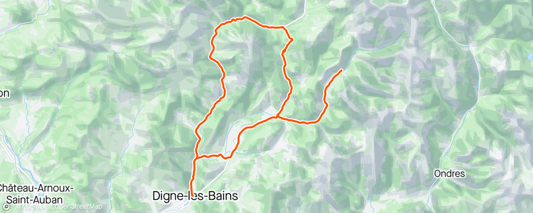 Map of the activity, Digne pratique la javie col du labouret barles digne