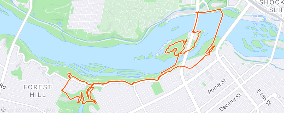 Map of the activity, Afternoon Mountain Bike Ride