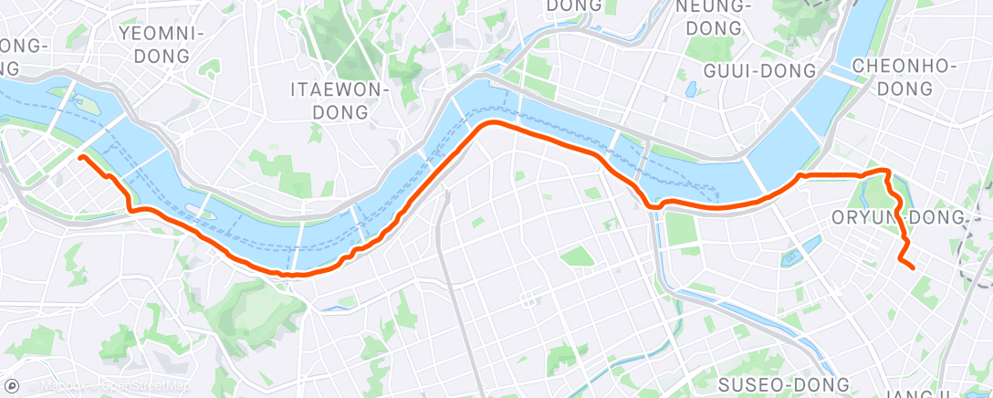 Map of the activity, KR: Commute #17-1