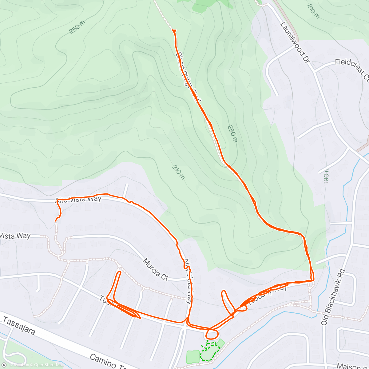 Map of the activity, Family Hike in Danville