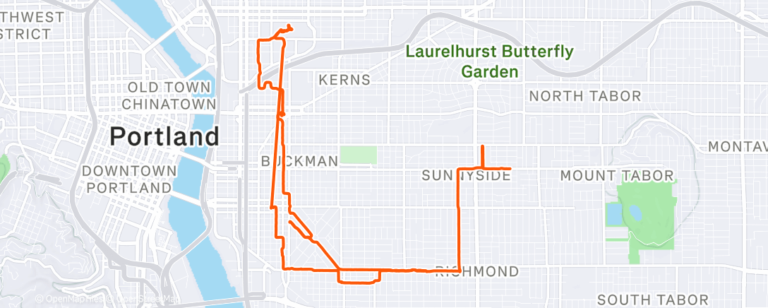 Map of the activity, Morning Walk