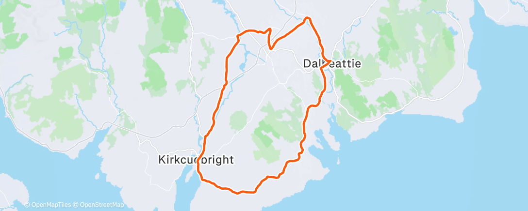 Map of the activity, Lunch Ride