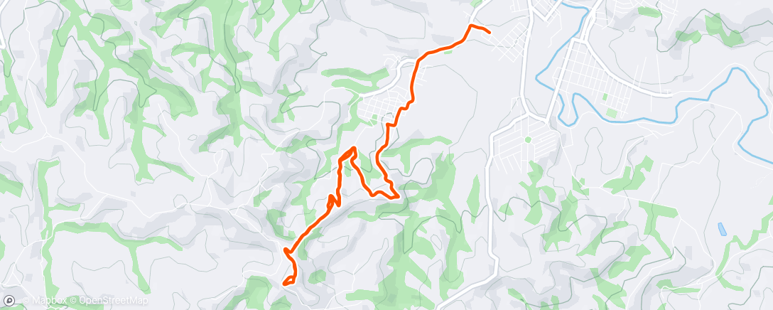 Map of the activity, Trail run matinal