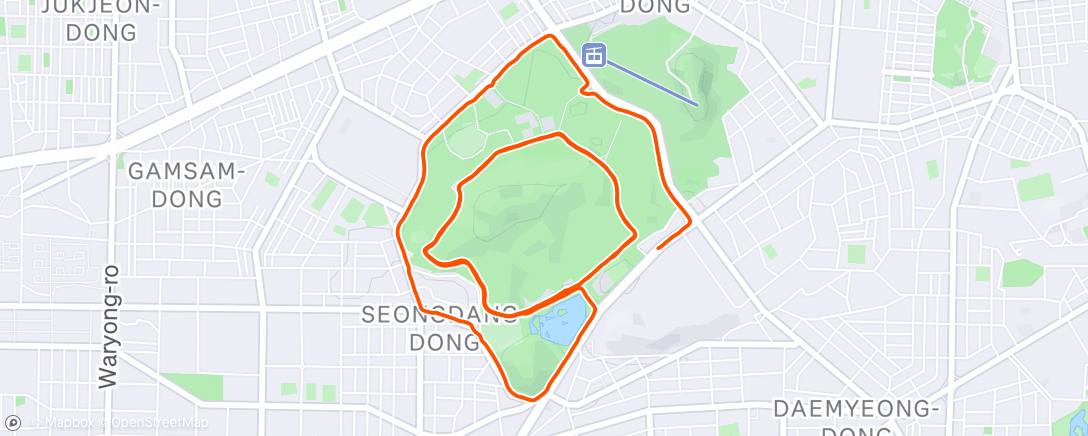 Map of the activity, Morning Run