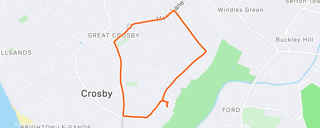 Map of the activity, Morning Run