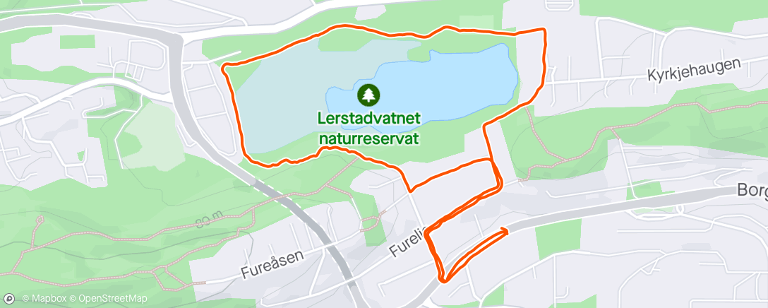 Mapa de la actividad (Lerstadvatnet m/Elianne og Arthur)