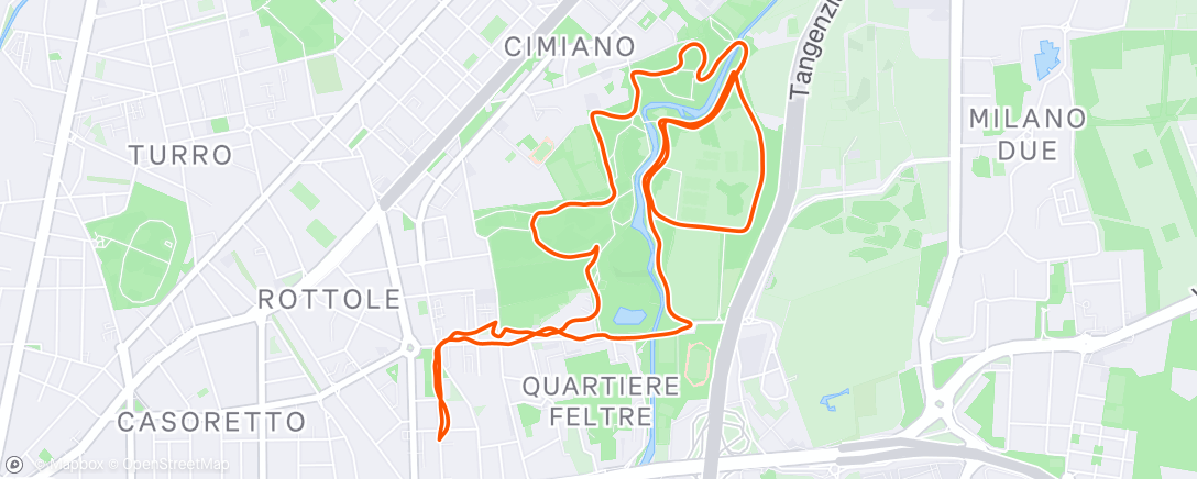 Mapa de la actividad, Lunch Run