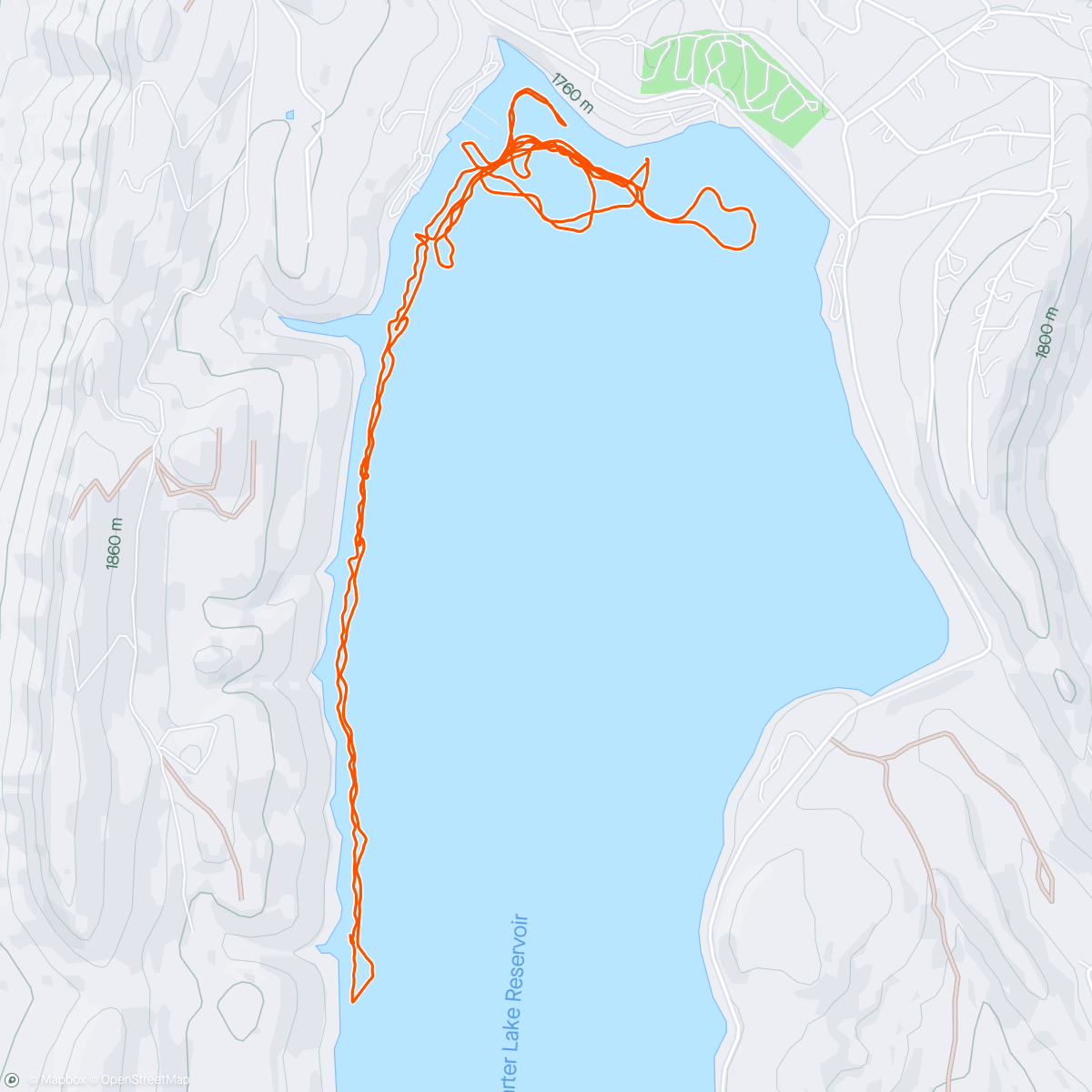 Map of the activity, Kayak fish in a cloud